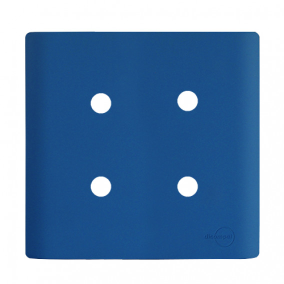 Placa p/ 4 Furos 4x4 - Novara Azul Fosco